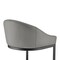 Armen Living Atherik Bar Stool in Black Metal with Gray Faux Leather 840254335820 - alternate 3